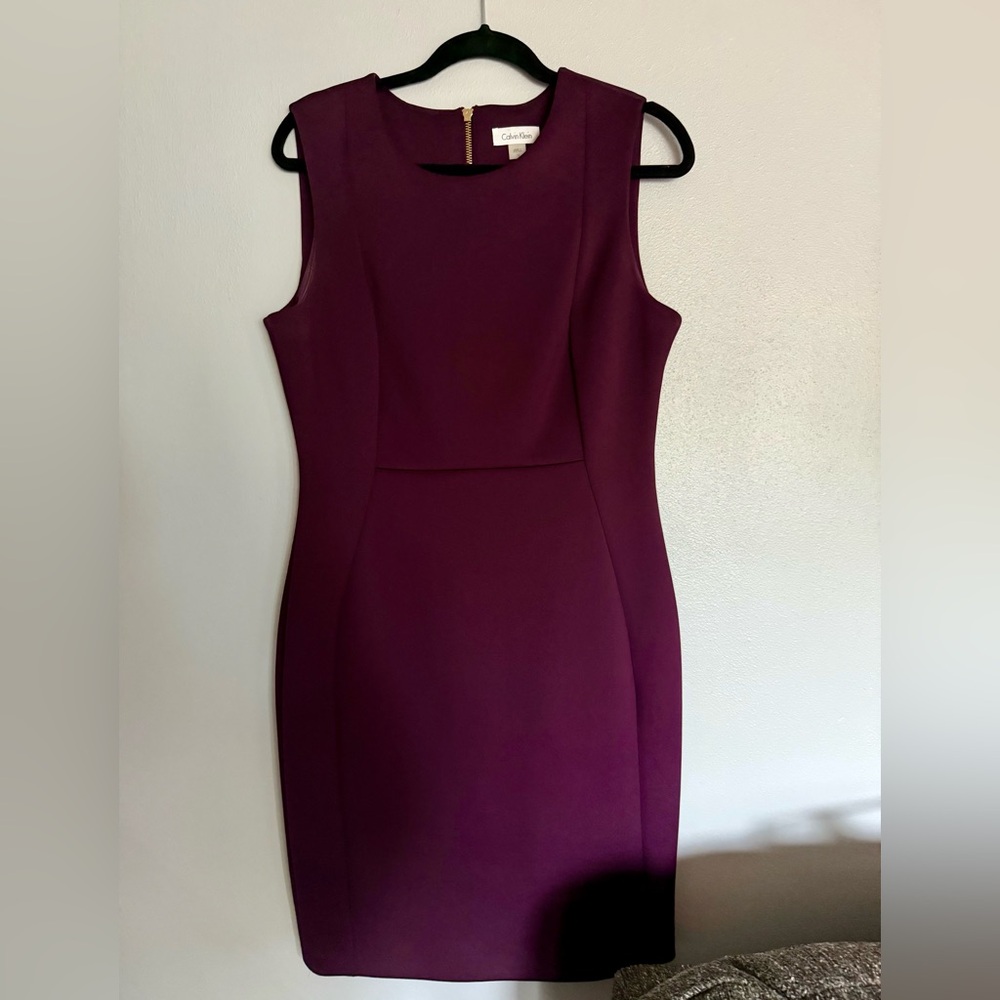 Calvin Klein Women's Deep Purple Midi Dress